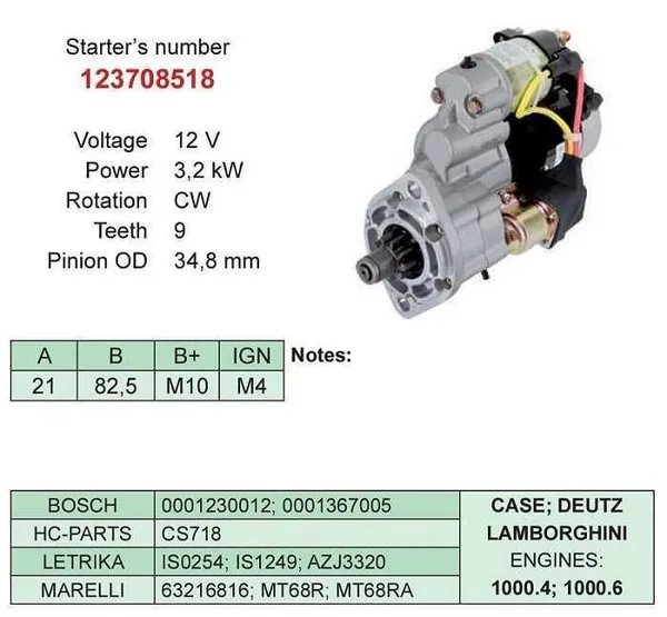 Starter *9 12V 3,2kW 2.9619.390.0