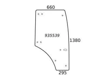 Ukse klaas RH 93-5539 OR.