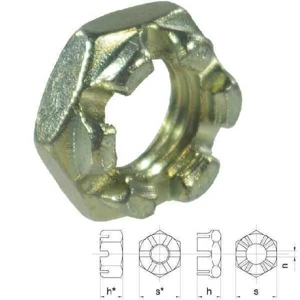 Crown nut M27x1,5 H-22mm 17H DIN937