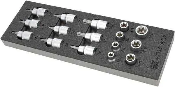 Padrunikomplekt 1/2" Torx, 16 osa