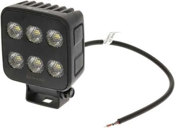 Work light LED, 60W, 6600lm, square, 12/24V, white, 92x109.5x51.1mm Deutsch plug, Wide flood, 12LED´s
